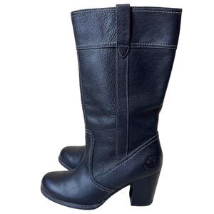 Timberland Rudston Earthkeepers Black Leather Waterproof Pull On Boots